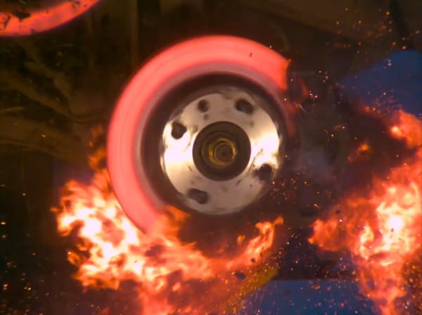 Brakes on fire
